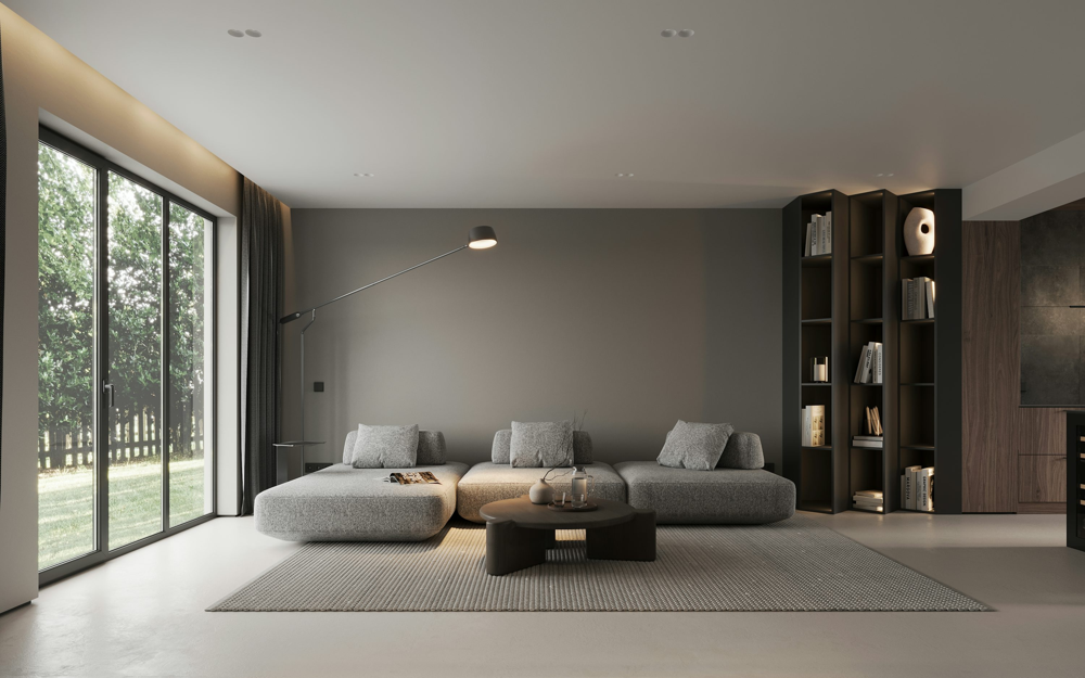 Cocina y comedor de vivienda premium